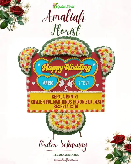 Papan Bunga Pernikahan Kaligangsa